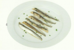 Anchovy (16 g) - 4.4 grams of protein.