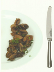Mushrooms (50 grams) - 1.7 g of protein, 0.5 g of carbs